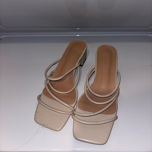 Chic Cream Strappy Heels